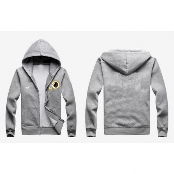 Nike Washington Redskins Authentic Logo Hoodie Grey