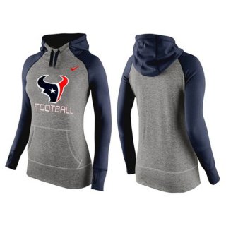 Women's Nike Houston Texans Performance Hoodie Grey & Dark Blue
