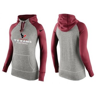 Women's Nike Houston Texans Performance Hoodie Grey & Red_2