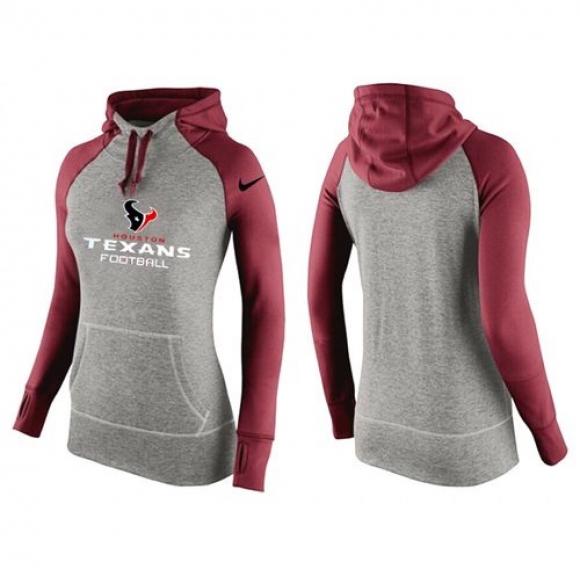 Women's Nike Houston Texans Performance Hoodie Grey & Red_2