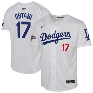 Youth Los Angeles Dodgers Shohei Ohtani Nike White 2024 World Series Champions Limited Player Jersey