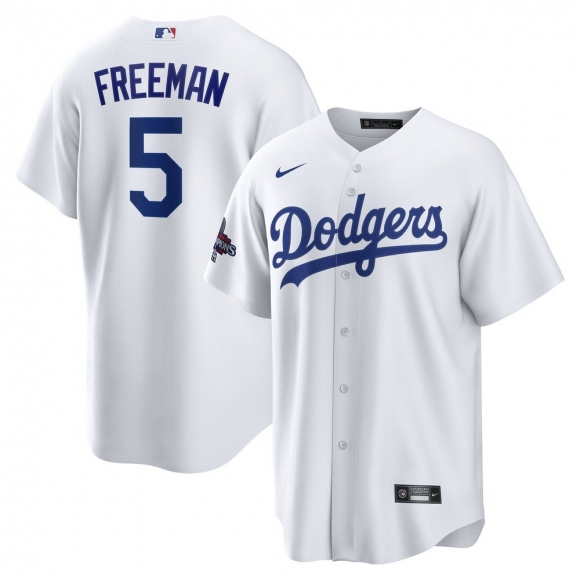 Men's Los Angeles Dodgers Freddie Freeman Nike White 2024 World Series Champions Home Replica Player Jersey