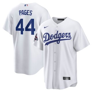 Men's Los Angeles Dodgers Andy Pages Nike White 2024 World Series Champions Home Replica Player Jersey