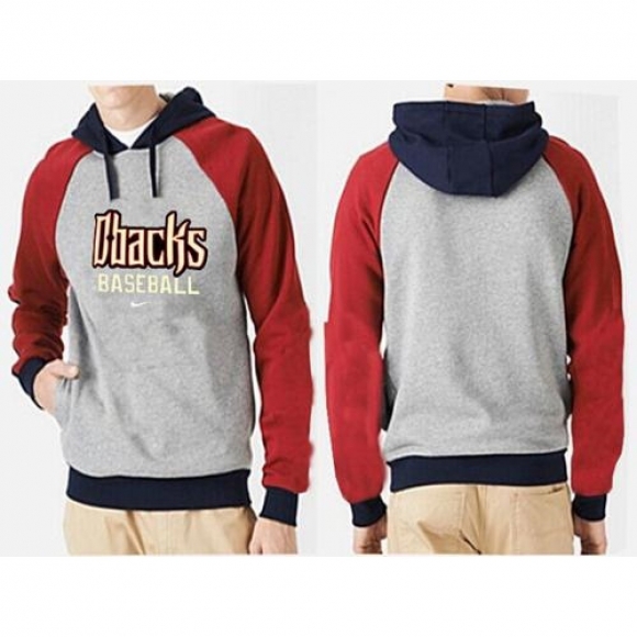 Arizona Diamondbacks Pullover Hoodie Grey & Red