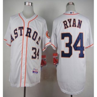 Astros #34 Nolan Ryan White Cool Base Stitched MLB Jersey