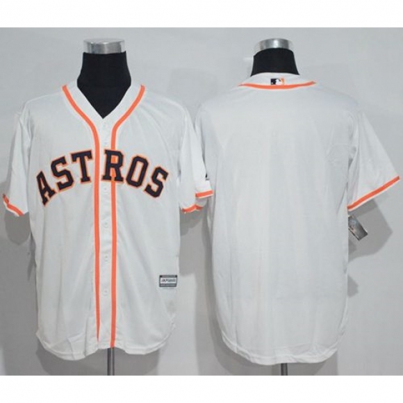 Astros Blank White New Cool Base Stitched MLB Jersey