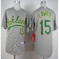 Athletics #15 Brett Lawrie Grey Cool Base Stitched MLB Jersey