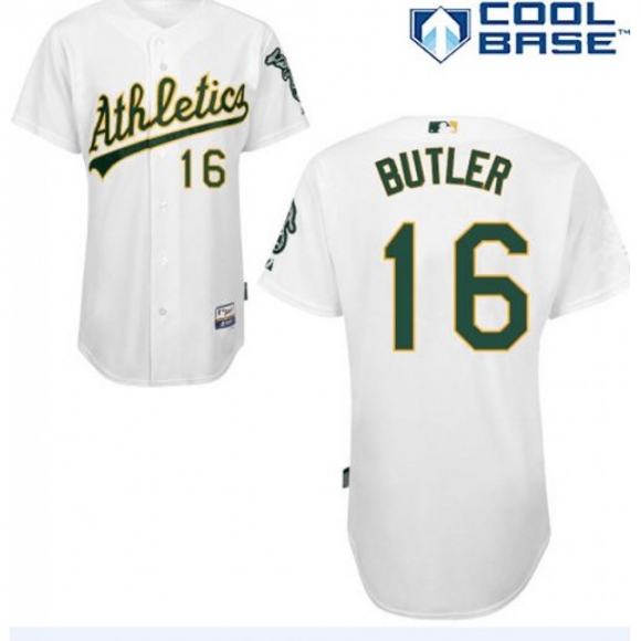 Athletics #16 Billy Butler White Cool Base Stitched MLB Jersey