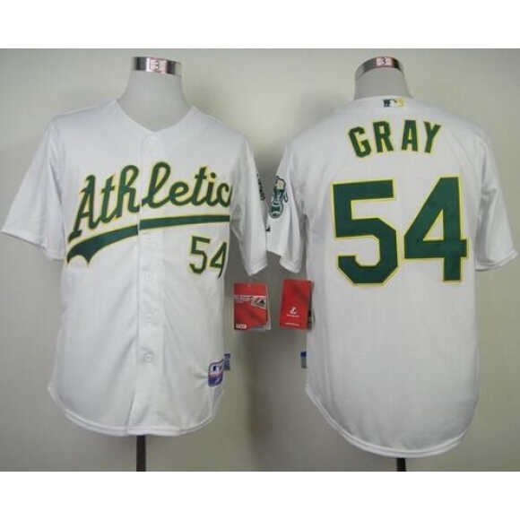 Athletics #54 Sonny Gray White Cool Base Stitched MLB Jersey