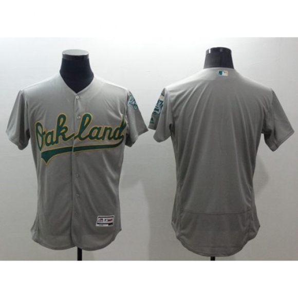 Athletics Blank Grey Flexbase Authentic Collection Stitched MLB Jersey