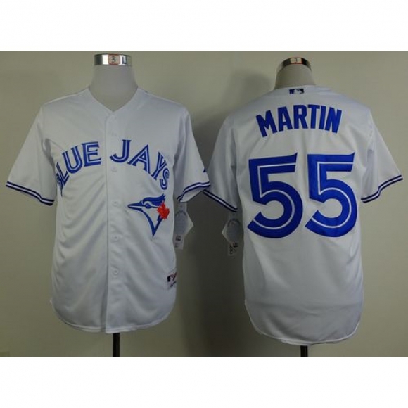 Blue Jays #55 Russell Martin White Stitched MLB Jersey