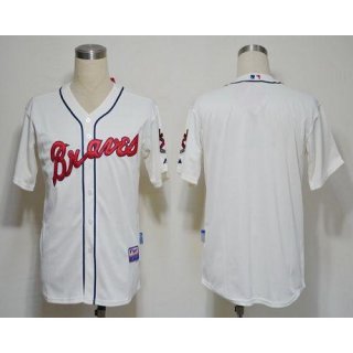 Braves Blank Cream Cool Base Stitched MLB Jersey