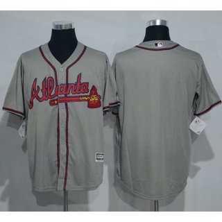 Braves Blank Grey New Cool Base Stitched MLB Jersey