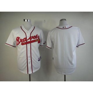 Braves Blank White Cool Base Stitched MLB Jersey