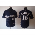 Brewers #16 Aramis Ramirez Blue Cool Base Stitched MLB Jersey