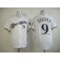 Brewers #9 Jean Segura White Cool Base Stitched MLB Jersey