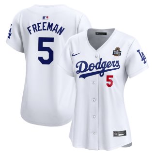 Women's Los Angeles Dodgers Freddie Freeman Nike White 2024 World Series Limited Player Jersey