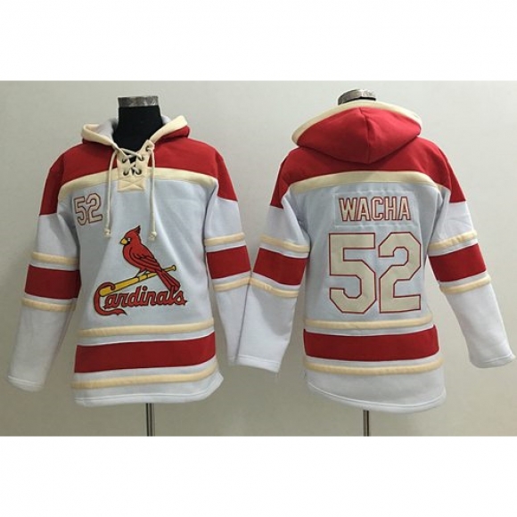 Cardinals #52 Michael Wacha White Sawyer Hooded Sweatshirt MLB Hoodie