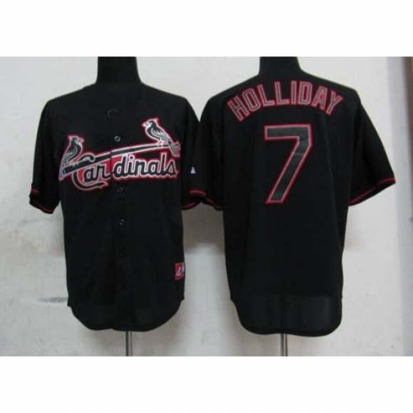 Cardinals #7 Matt Holliday Black Fashion Stitched MLB Jersey