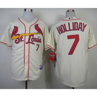 Cardinals #7 Matt Holliday Cream Cool Base Stitched MLB Jersey