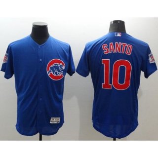 Cubs #10 Ron Santo Blue Flexbase Authentic Collection Stitched MLB Jersey