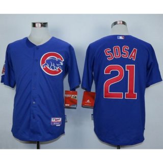 Cubs #21 Sammy Sosa Blue Alternate Cool Base Stitched MLB Jersey