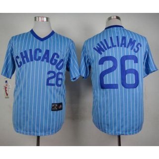 Cubs #26 Billy Williams Blue(White Strip) Cooperstown Throwback Stitched MLB Jersey