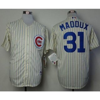 Cubs #31 Greg Maddux Cream 1969 Turn Back The Clock Stitched MLB Jersey