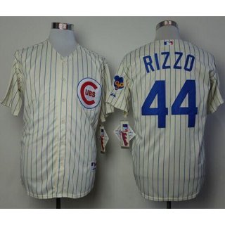 Cubs #44 Anthony Rizzo Cream 1969 Turn Back The Clock Stitched MLB Jersey