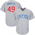 Cubs #49 Jake Arrieta Grey Road Stitched Youth MLB Jersey