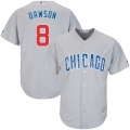 Cubs #8 Andre Dawson Grey Road Stitched Youth MLB Jersey