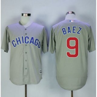 Cubs #9 Javier Baez Grey New Cool Base Stitched MLB Jersey