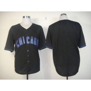 Cubs Blank Black Fashion Stitched MLB Jersey