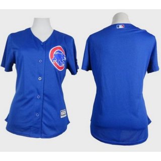 Cubs Blank Blue Alternate Women's Stitched MLB Jersey