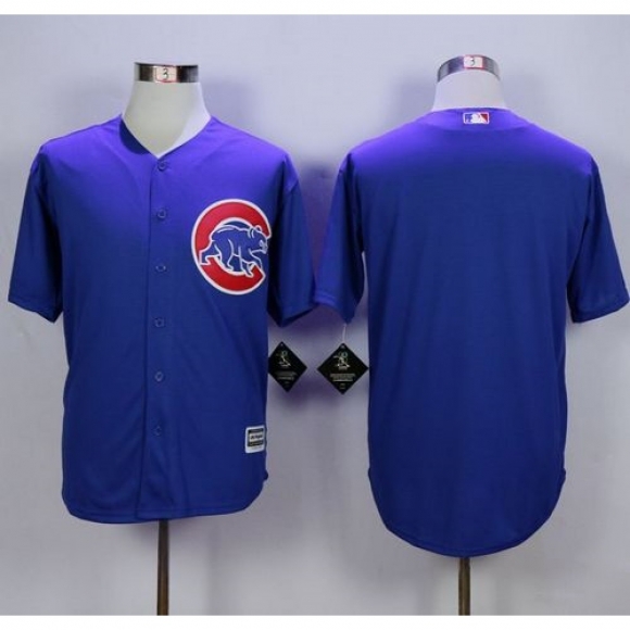 Cubs Blank Blue New Cool Base Stitched MLB Jersey