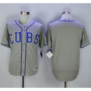 Cubs Blank Grey Alternate Road New Cool Base Stitched MLB Jersey