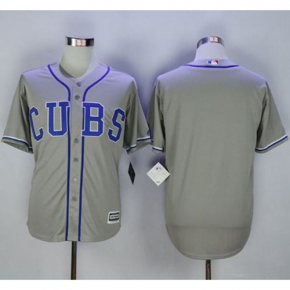 Cubs Blank Grey Alternate Road New Cool Base Stitched MLB Jersey