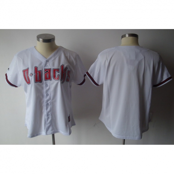 Diamondbacks Blank White Women's Fashion Stitched MLB Jersey