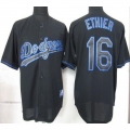 Dodgers #16 Andre Ethier Black Fashion Stitched MLB Jersey