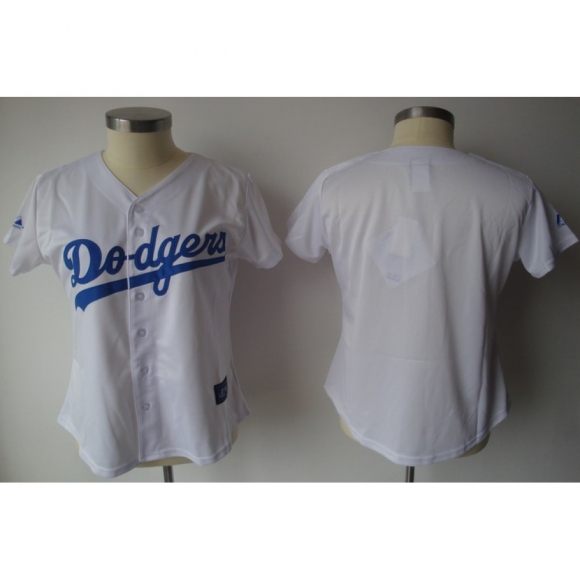 Dodgers Blank White Lady Fashion Stitched MLB Jersey