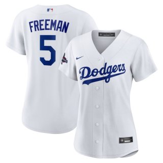 Women's Los Angeles Dodgers Freddie Freeman Nike White 2024 World Series Champions Home Replica Player Jersey