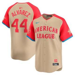 Men's American League Yordan Alvarez Nike Cream 2024 MLB All-Star Game Limited Player Jersey