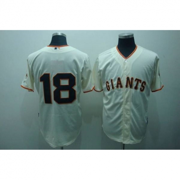 Giants #18 Cain Matt Cream Stitched MLB Jersey