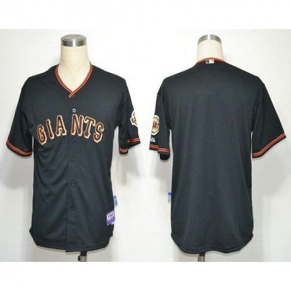 Giants Blank Black Cool Base Stitched MLB Jersey