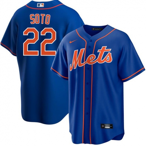 Men's New York Mets #22 Juan Soto Royal 2024 Cool Base Stitched Baseball Jersey