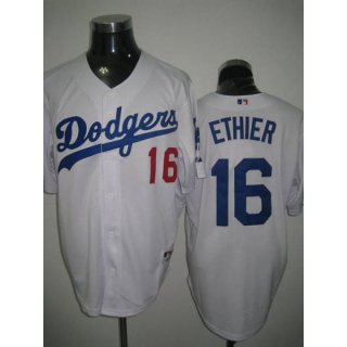 Los Angels Dodgers #16 Andre Ethier Stitched White MLB Jersey