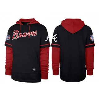 Men's Atlanta Braves Black/Red Pullover Hoodie