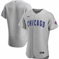 Men's Chicago Cubs Blank Grey Flex Base Stitched Jersey