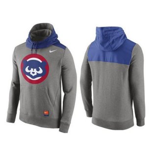 Men's Chicago Cubs Nike Gray Cooperstown Collection Hybrid Pullover Hoodie_1