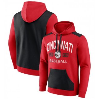 Men's Cincinnati Reds Red/Black Chip in Pullover Hoodie